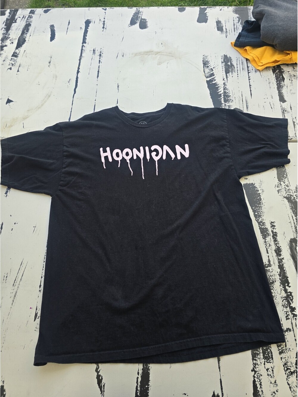 Hoonigan Trouble Andrew Ghost Drip Logo Graphic T-Shirt Mens XXL Black 43 [COPY]
